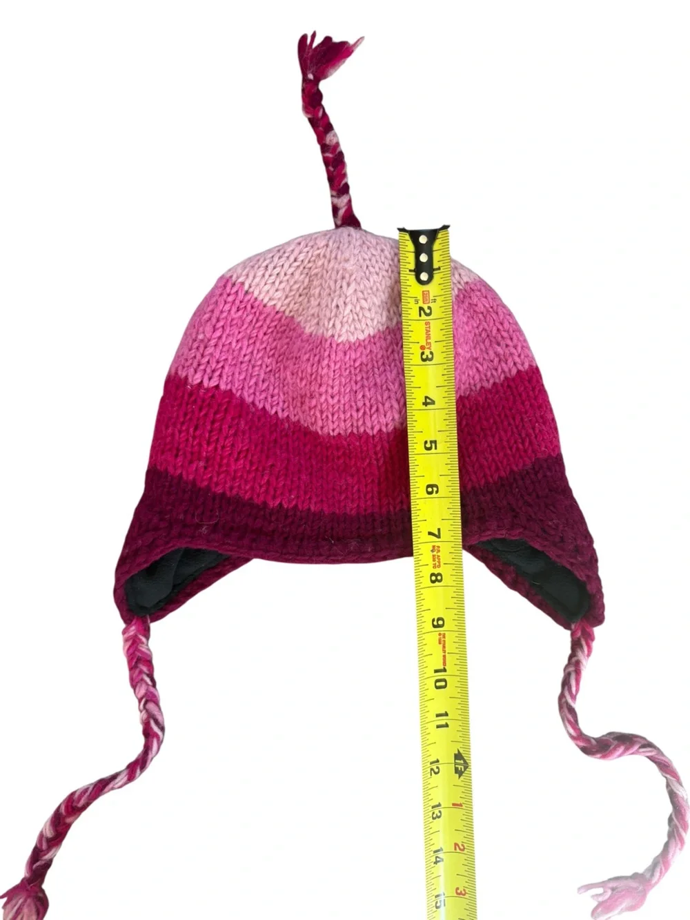 Kyber Outerwear Wool Hat Ear Flaps Womens Pink Colorblock